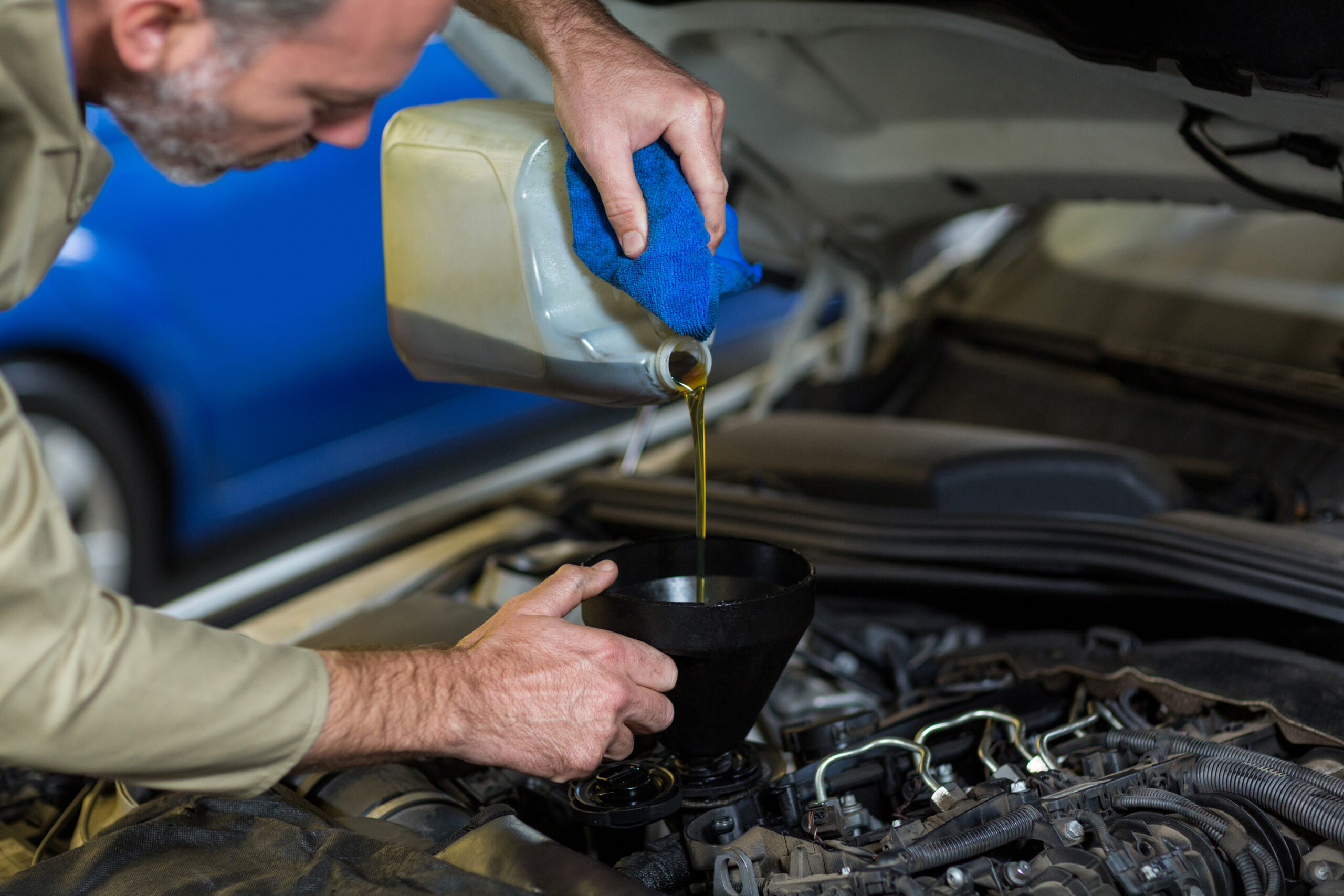 Car oil change maintenance